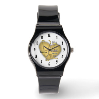 Geel Lange Termijn Zorg Verpleegkundige aangepaste Horloge