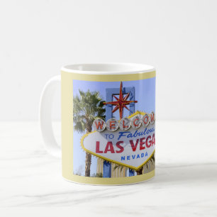 Geel Las Vegas Nevada Welkomstbord Koffiemok