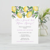 Geel lavender Lemons Main Squeeze Vrijgezellenfees Kaart (Staand voorkant)