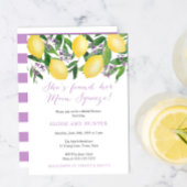 Geel lavender Lemons Main Squeeze Vrijgezellenfees Kaart