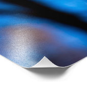 Geel leder op blauw foto afdruk (Hoek)