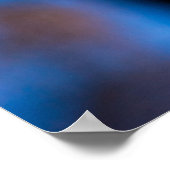 Geel leder op blauw poster (Hoek)