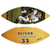 Geel Lederen Print Team Speler Nummer Foto American Football (Panelen)