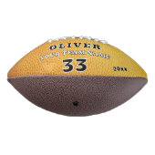 Geel Lederen Print Team Speler Nummer Foto American Football (Gedraaid 270)