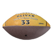 Geel Lederen Print Team Speler Nummer Foto American Football (Gedraaid 270)