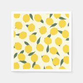 Geel leemon en groene bladeren servet (Voorkant)