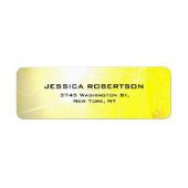 Geel Leesbaar Elegant Modern Minimalistisch Etiket (Voorkant)