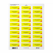 Geel Leesbaar Elegant Modern Trendy Etiket (Full Sheet)