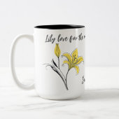 Geel lelie Moederdag mok (Links)