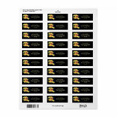 Geel lelie retouradreslabel etiket (Full Sheet)