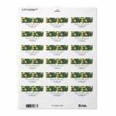 Geel lemon en groen Limoen fruitpatroon Etiket (Full Sheet)