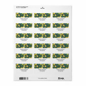 Geel lemon en groen Limoen fruitpatroon Etiket (Full Sheet)