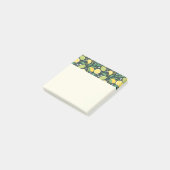 Geel lemon en groen Limoen fruitpatroon Post-it® Notes (Schuin)