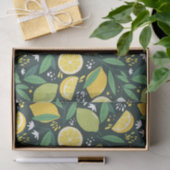 Geel lemon en groen Limoen fruitpatroon Tissuepapier (Geschenk)