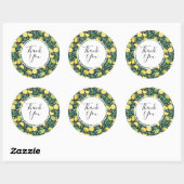 Geel lemon en Limoen Fruit Food Pattern Hartelijk  Ronde Sticker (Vel)