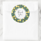 Geel lemon en Limoen Fruit Food Pattern Hartelijk  Ronde Sticker (Tas)