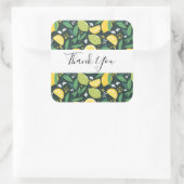 Geel lemon en Limoen Fruit Food Pattern Hartelijk Vierkante Sticker (Tas)