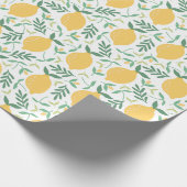 Geel lemon Fruit Pattern Food Cadeaupapier (Hoek)