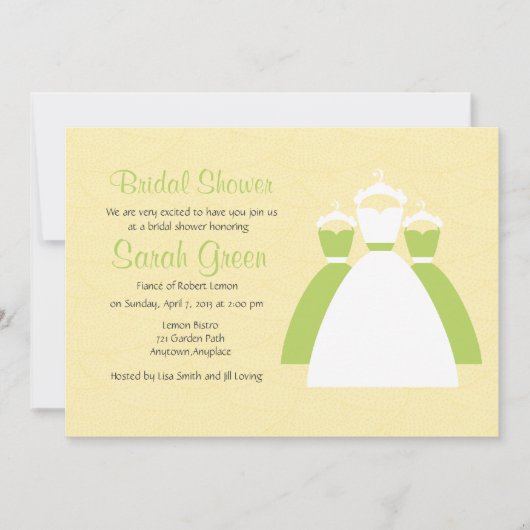 Geel Lemon Green Custom Vrijgezellenfeest nodigt u Kaart (Voorkant)