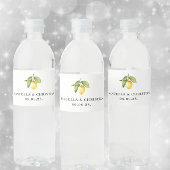 Geel Lemon Wedding Water Fles Label Waterfles Etiket