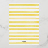 Geel | Lemon Wreath Main Squeeze Vrijgezellenfeest Folie Uitnodiging (Achterkant)