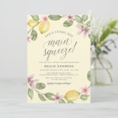 Geel | Lemon Wreath Main Squeeze Vrijgezellenfeest Kaart (Staand voorkant)