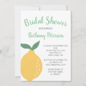 Geel lemonpatroon met Vrijgezellenfeest naam Kaart (Voorkant)