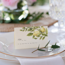 Geel | Lemons Leaves elegant Wedding Visitekaartje