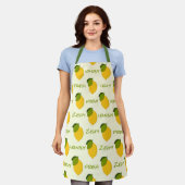 Geel lemons Pattern Fresh Zesty Tasty Lemony Schort (Gedragen)