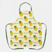 Geel lemons Pattern Fresh Zesty Tasty Lemony Schort (Voorkant)