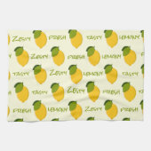 Geel lemons Pattern Fresh Zesty Tasty Lemony Theedoek (Horizontaal)