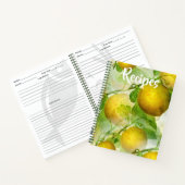 Geel Lemons Recipe Book Notitieboek (Binnen)