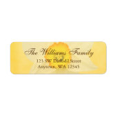 Geel lentestafodil-label voor terugzendadres gele etiket (Voorkant)