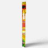 Geel Leuk Hart Bloemen Personaliseer Naam Case-Mate iPhone Case (Achterkant / Rechts)