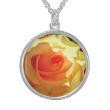 Geel licht Roos Sterling Silver Ketting