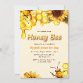 Geel Lief Honing Bijendag Kinderen Verjaardagsfees Kaart (Voorkant)