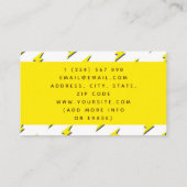 Geel Lightning Patroon Elektrische Service Power Visitekaartje (Achterkant)