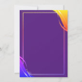 Geel Lijst Afstudeerder Pet Violet Afstuderen Kaart (Achterkant)