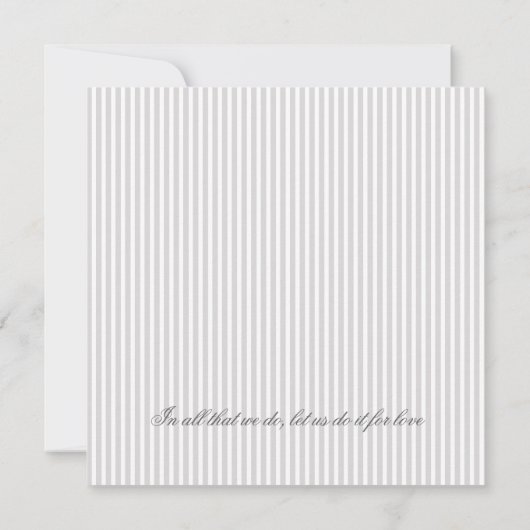 Geel Lijst Grijze Witte Stripes Weddenschap Kaart (Achterkant)