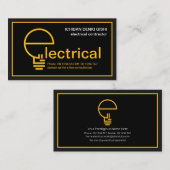 Geel Lijst Stijlvol Letter-E Bulb Electrice Visitekaartje (Voorkant / Achterkant)