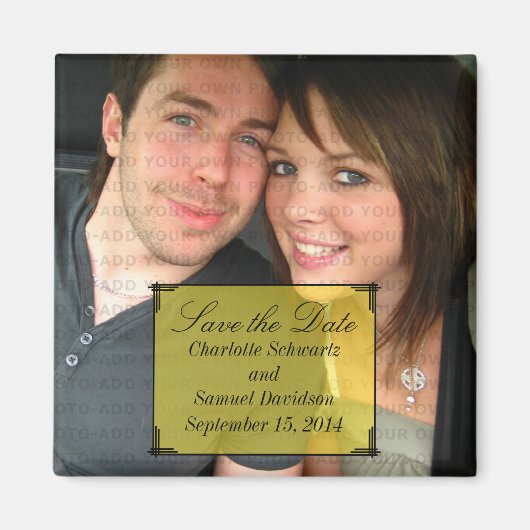 Geel Lijst van de Deco van de Kunst sparen de Magn Magneet (Voorkant)