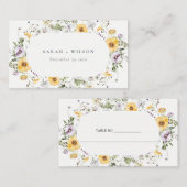 Geel Lila Lijst van de Wildbloem Plaatskaartje (Voorkant / Achterkant)
