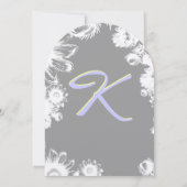 Geel Lila Rustic Floral Wedding Kaart (Achterkant)