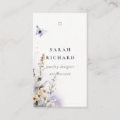 Geel Lila wildflower Butterfly Eenvoudige Prijs La Visitekaartje (Voorkant)