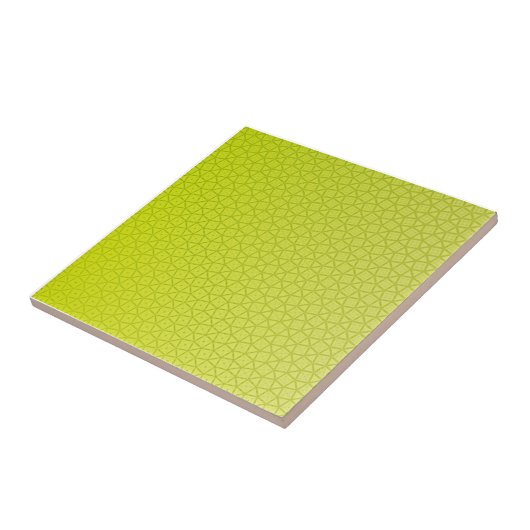 Geel limoen abstract geometrisch morfpatroon tegeltje (Zijkant)