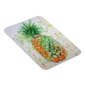 Geel limoen Ananas fruit kunst Waterverf magneet (Rechterzijde)