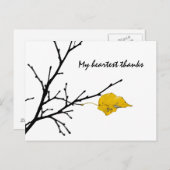 Geel Limoen Bladeren Briefkaart (Voorkant / Achterkant)