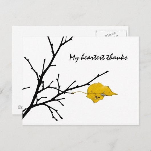 Geel Limoen Bladeren Briefkaart (Voorkant / Achterkant)