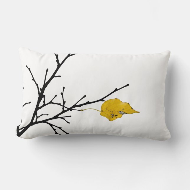 Geel Limoen Bladeren Kussen (Voorkant)