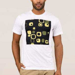 Geel, Limoen, zwart, Abstract T-shirt met achtergr